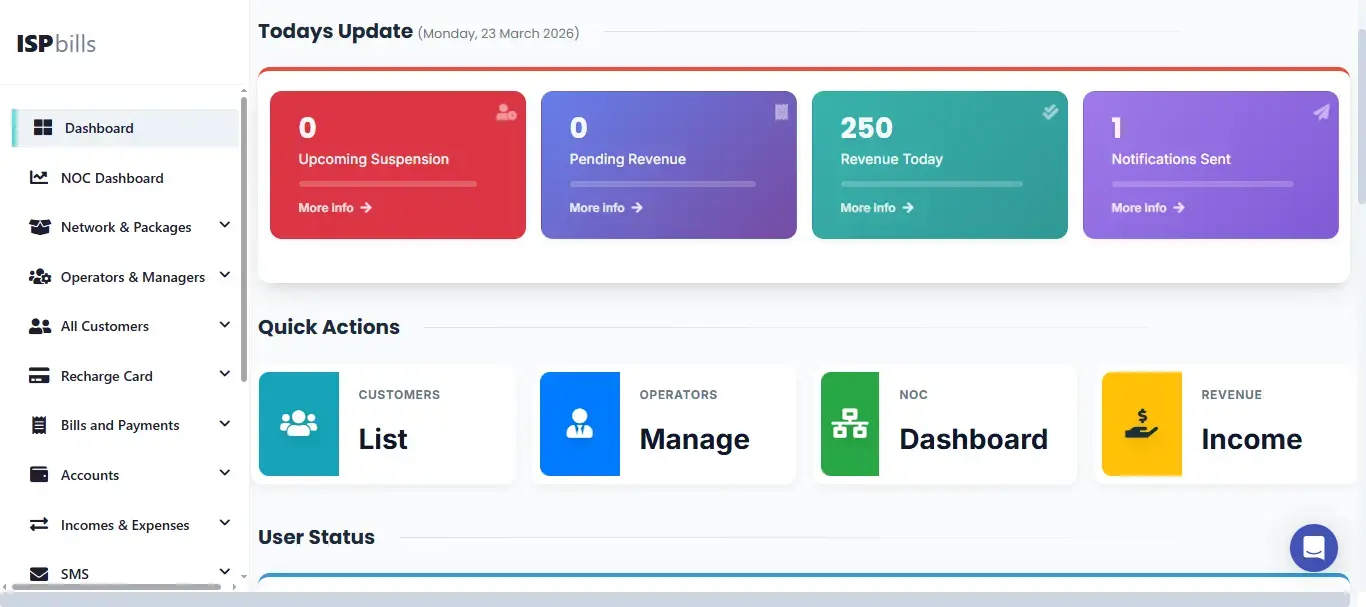 ISPBills Dashboard