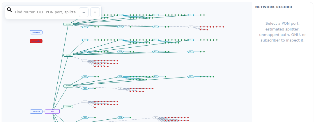 ISPbills Auto Network Map — ISP Maps